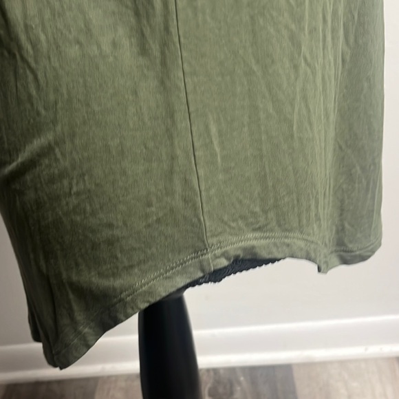 Olive Green Short Sleeve Blouse - Picture 7 of 13